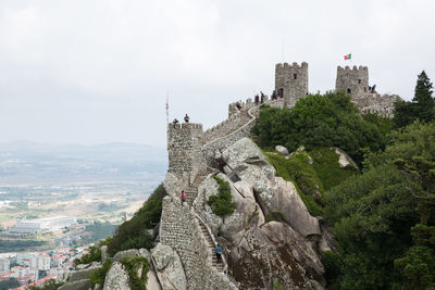 Panoramic view of buildings in city against sky