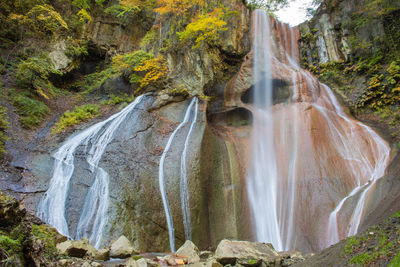 Scenic view of waterfall