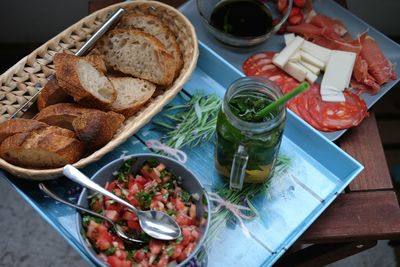 Close-up of food on table