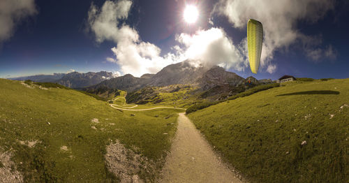 Panoramic view of landscape against sky