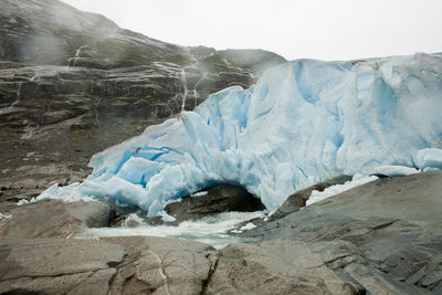 Scenic view of snow covered landscape