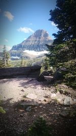 Scenic view of mountain against sky