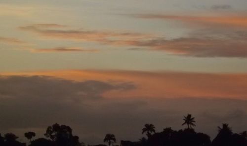 Low angle view of sky at sunset