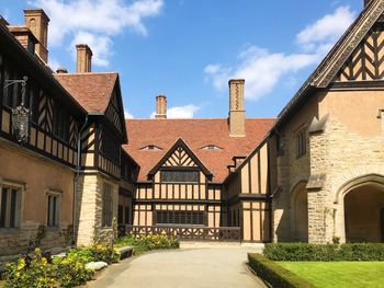 Exterior of historic building against sky