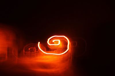 View of illuminated tunnel