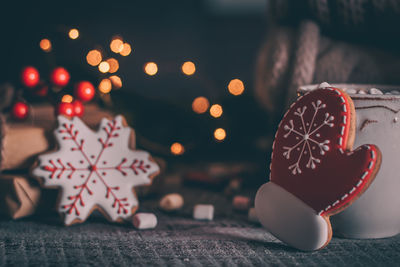 Close-up of christmas decoration