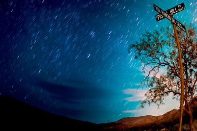 Low angle view of star field against star field