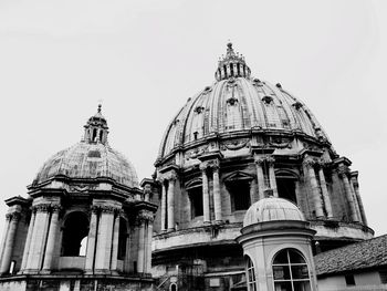 Low angle view of building against clear sky
