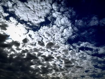 Low angle view of clouds in sky