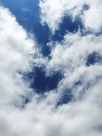 Low angle view of cloudy sky