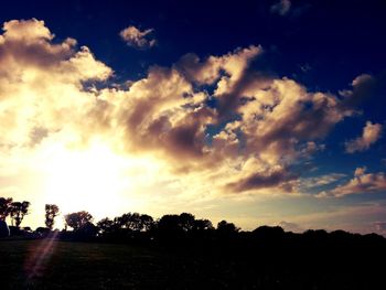 Sunset over landscape