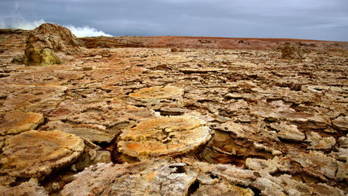 Rock formations on mountain