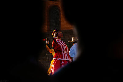 Full length of man standing at night