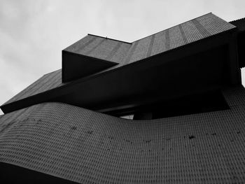 Low angle view of modern building against sky