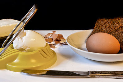 Close-up of food on table