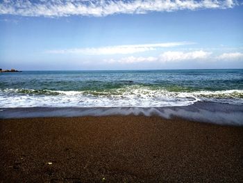 View of sea against cloudy sky