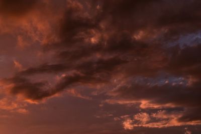 Low angle view of storm clouds in sky