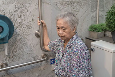 Woman looking at camera
