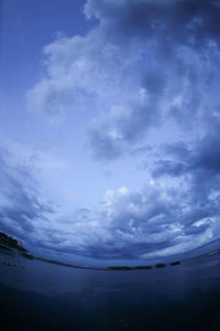 Low angle view of cloudy sky
