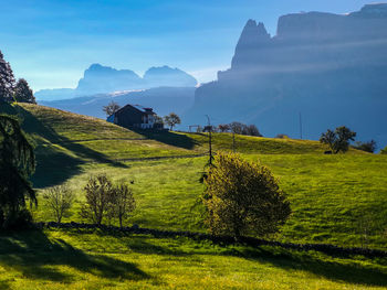 Scenic view on dolomites 