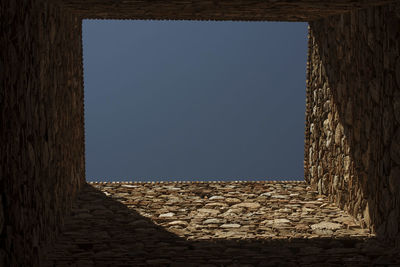 Low angle view of building against clear sky