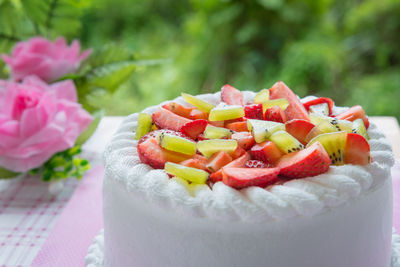 Close-up of fruit cake