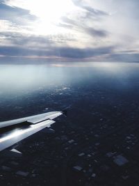 Aerial view of city against sky
