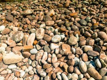Full frame shot of pebbles