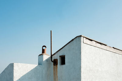 Low angle view of building against clear sky