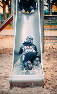 Low section of person in playground