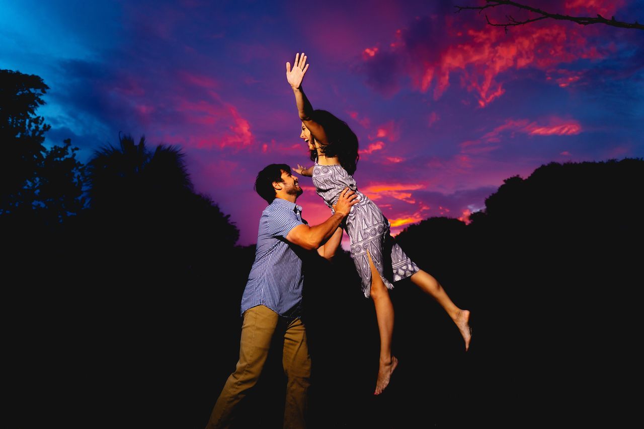 sky, togetherness, family, two people, bonding, leisure activity, cloud - sky, love, men, standing, child, lifestyles, nature, positive emotion, real people, girls, emotion, males, childhood, females, daughter, outdoors, human arm, couple - relationship