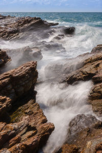 Scenic view of sea waves