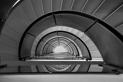 Low angle view of spiral staircase