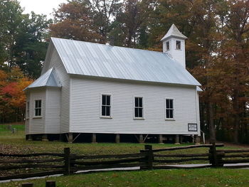 View of built structure and trees