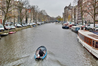 Boats in canal