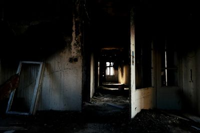 Interior of abandoned building