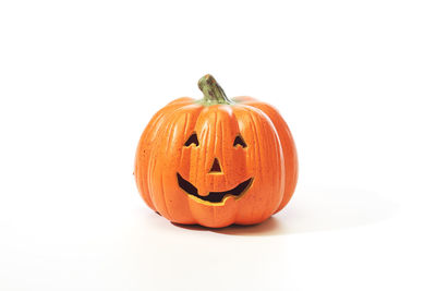 Close-up of pumpkin against white background