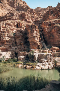 Rock formations in water