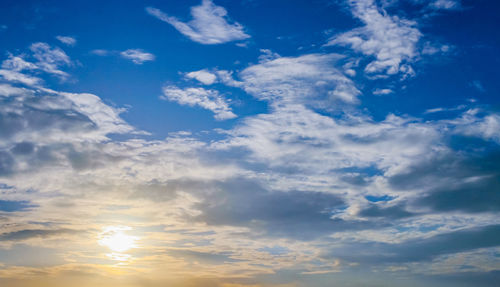 Low angle view of clouds in sky