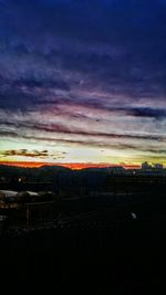 Scenic view of dramatic sky during sunset