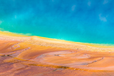 Scenic view of landscape against blue sky