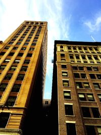 Low angle view of modern building against sky