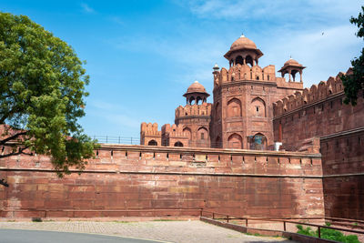 Low angle view of historic building against sky