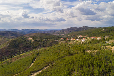 Vila de rei drone aerial landscape view of beautiful nature landscape, in portugal