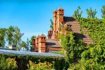 Low angle view of historic building against sky