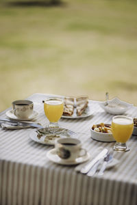 Close-up of food on table