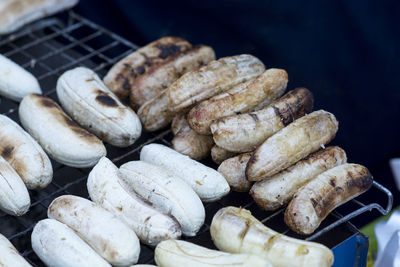 High angle view of meat for sale