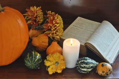 Close up of food on wooden table