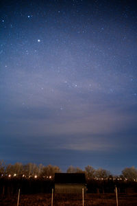 Low angle view of sky at night