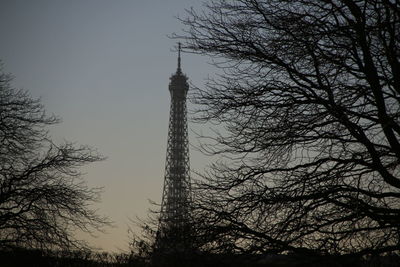 Low angle view of communications tower